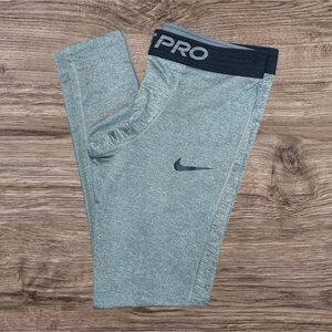 Nike Pro Compression Tights Men Size XXL Gray Dri-Fit NikeFit Lightweight